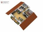 Ruhe und Bergblick! 2-Zimmer-Wohnung "Zirbelkopf" - Grundriss DG 3D
